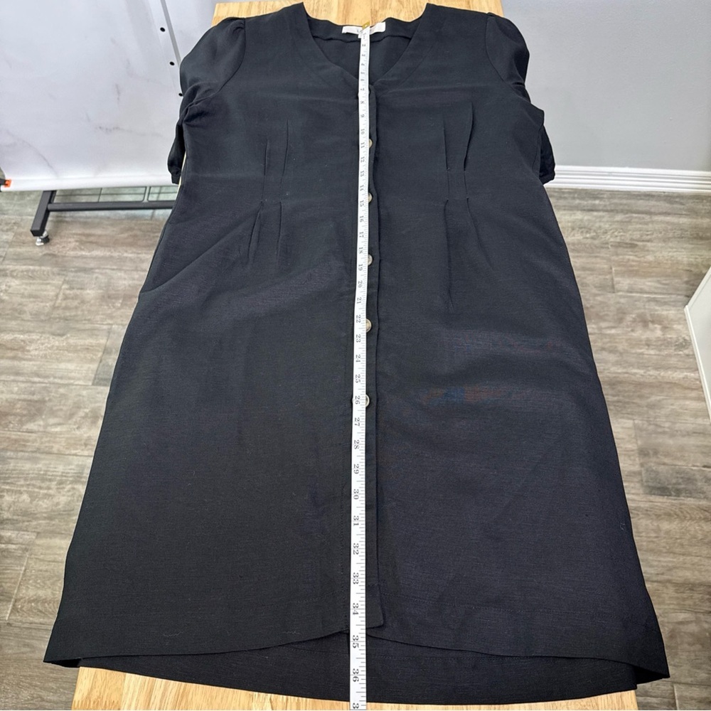 Loft Womens Linen Blend Button Front Knee Length Dress Size 10 - Picture 7 of 10
